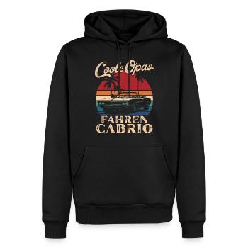 Cool Grandpas Driving Convertible Retro Grandpa - Men’s Premium Organic Hoodie - black - Front - Nico (187cm)