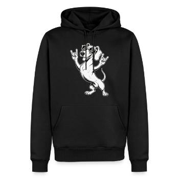 Cool teckel Wiener chien amoureux des lunettes de soleil Rock - Sweat à capuche Premium bio Homme - noir - Devant - Nico (187cm)
