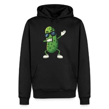 Cool Dancing Cornichon Dabbing Lunettes de soleil de dessin animé - Sweat à capuche Premium bio Homme - noir - Devant - Nico (187cm)