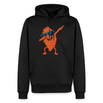 Drôle Cool Dabbing Aile de poulet Dessin animé Lunettes de soleil - Sweat à capuche Premium bio Homme - noir - Devant - Nico (187cm)