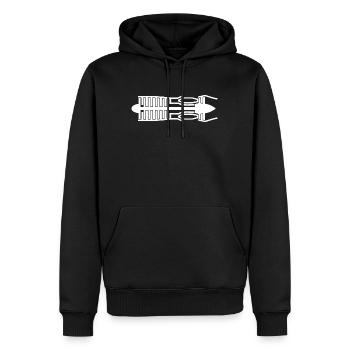 TurboJet Motor - Männer Premium Bio Hoodie - Schwarz - Vorne - Nico (187cm)