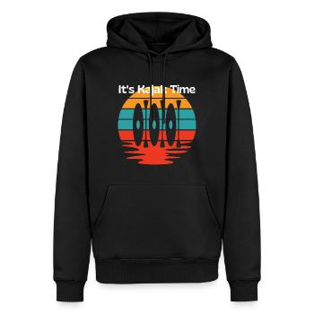 C’est l’heure du kayak - Kayak Design - Sweat à capuche Premium bio Homme - noir - Devant - Nico (187cm)