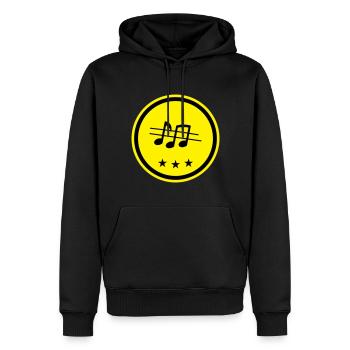 Partitions musicales - Sweat à capuche Premium bio Homme - noir - Devant - Nico (187cm)