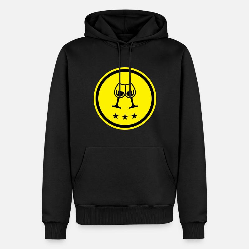 Wein Gläser - Männer Premium Bio Hoodie - Schwarz