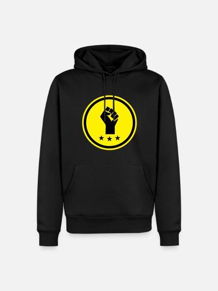 Hand Faust - Männer Premium Bio Hoodie - Schwarz