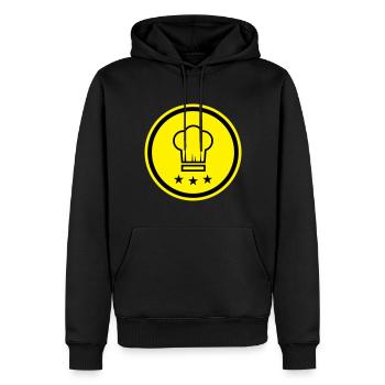Chef chapeau de chef - Sweat à capuche Premium bio Homme - noir - Devant - Nico (187cm)