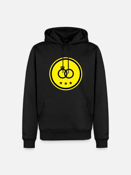 Eheringe Ring Hochzeit - Männer Premium Bio Hoodie - Schwarz