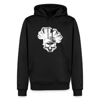 Chef Skeleton Chef - Sweat à capuche Premium bio Homme - noir - Devant - Nico (187cm)