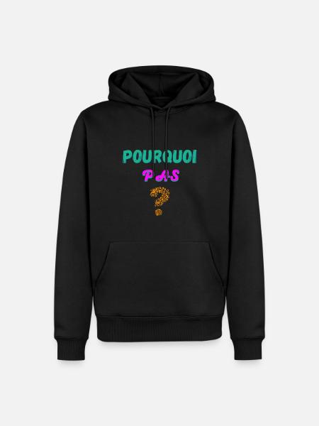 pourquoi pas - Sweat à capuche Premium bio Homme - noir