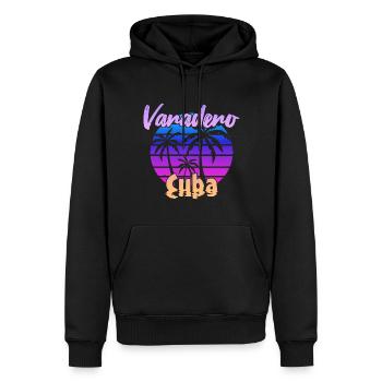 Varadero Cuba Coucher de soleil - Sweat à capuche Premium bio Homme - noir - Devant - Nico (187cm)