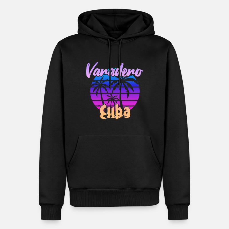 Varadero Cuba Coucher de soleil - Sweat à capuche Premium bio Homme - noir