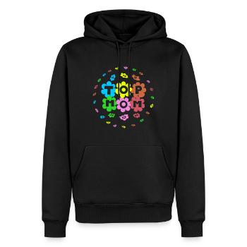 top-mom knallbunt - Männer Premium Bio Hoodie - Schwarz - Vorne - Nico (187cm)