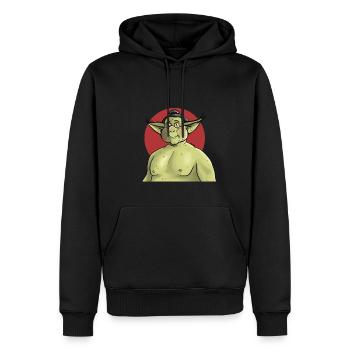 Korrigan sumo - Sweat à capuche Premium bio Homme - noir - Devant - Nico (187cm)