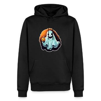 Halloween Ghost - Men’s Premium Organic Hoodie - black - Front - Nico (187cm)