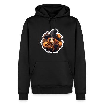 Halloween Hexe - Männer Premium Bio Hoodie - Schwarz - Vorne - Nico (187cm)