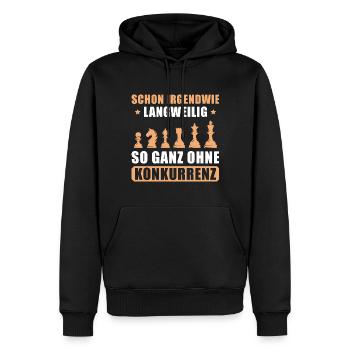 Schach Langweilig ohne Konkurrenz Schachspieler - Männer Premium Bio Hoodie - Schwarz - Vorne - Nico (187cm)