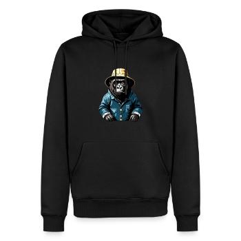 Gorilla Regenjacke - Männer Premium Bio Hoodie - Schwarz - Vorne - Nico (187cm)