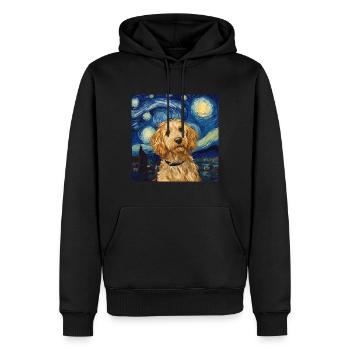 Goldendoodle Golden Doodle Van Gogh - Sweat à capuche Premium bio Homme - noir - Devant - Nico (187cm)