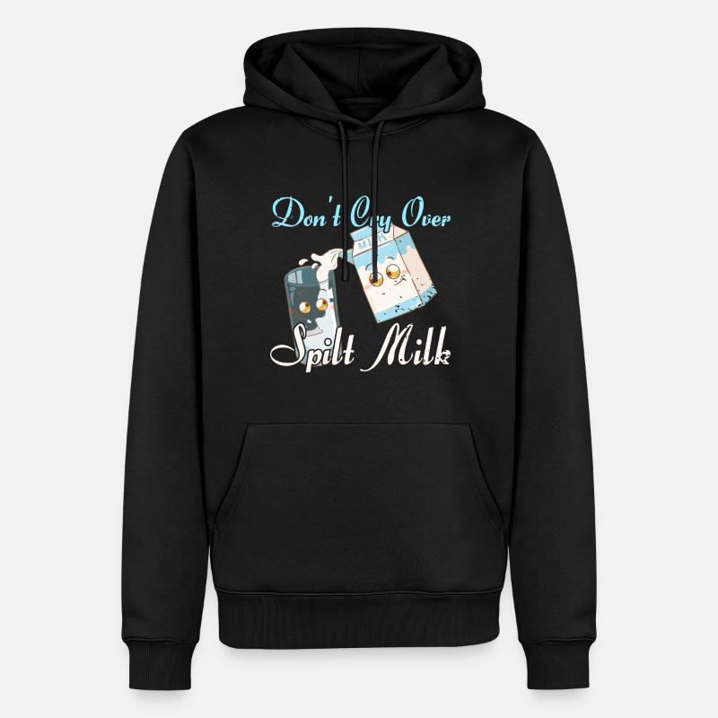 Milch Milchmann Milchtrinker - Männer Premium Bio Hoodie - Schwarz
