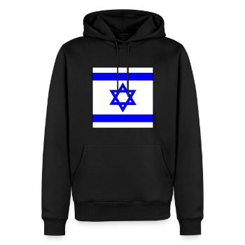 Israel - Männer Premium Bio Hoodie - Schwarz - Vorne - Nico (187cm)