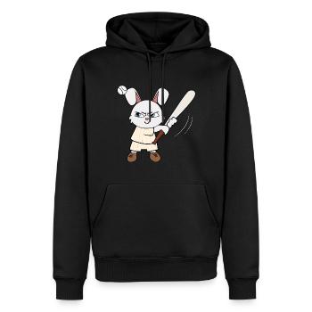 Baseball enfants lapin je drôles d’animaux | Sport - Sweat à capuche Premium bio Homme - noir - Devant - Nico (187cm)
