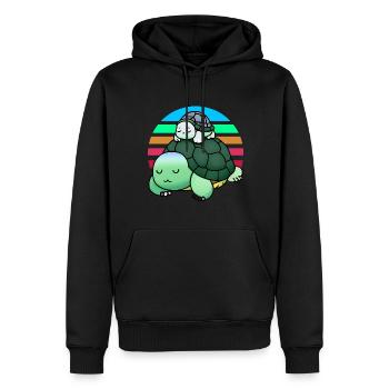 You don't wake sleeping turtles - Men’s Premium Organic Hoodie - black - Front - Nico (187cm)