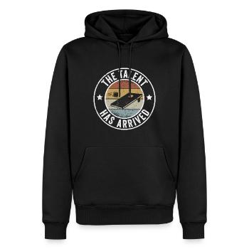 Cornhole The Talent Has Arrived - Men’s Premium Organic Hoodie - black - Front - Nico (187cm)