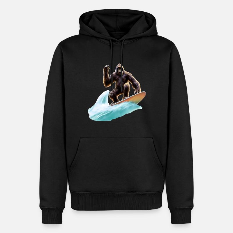 Bigfoot Surf - Sweat à capuche Premium bio Homme - noir