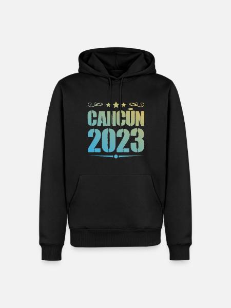 Cancun 2023 - Sweat à capuche Premium bio Homme - noir