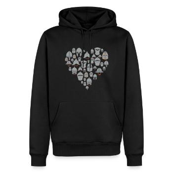 mittelalterliche helme herz Mittelalter - Männer Premium Bio Hoodie - Schwarz - Vorne - Nico (187cm)
