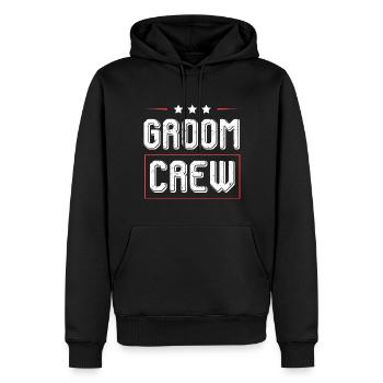 Groom Crew - Männer Premium Bio Hoodie - Schwarz - Vorne - Nico (187cm)