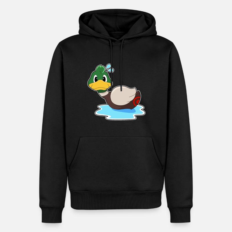 Nage en canard - Sweat à capuche Premium bio Homme - noir