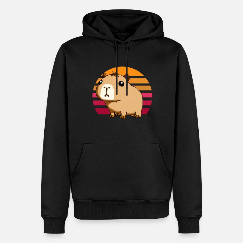 capybara - Männer Premium Bio Hoodie - Schwarz
