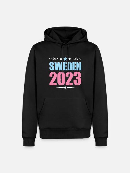 Suède 2023 - Sweat à capuche Premium bio Homme - noir