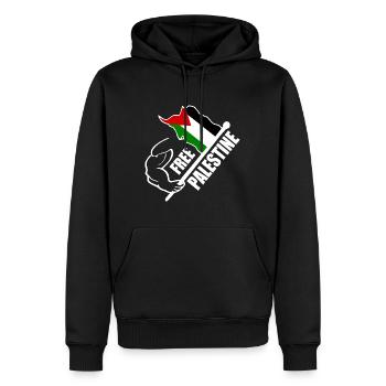 Free palestine - Männer Premium Bio Hoodie - Schwarz - Vorne - Nico (187cm)