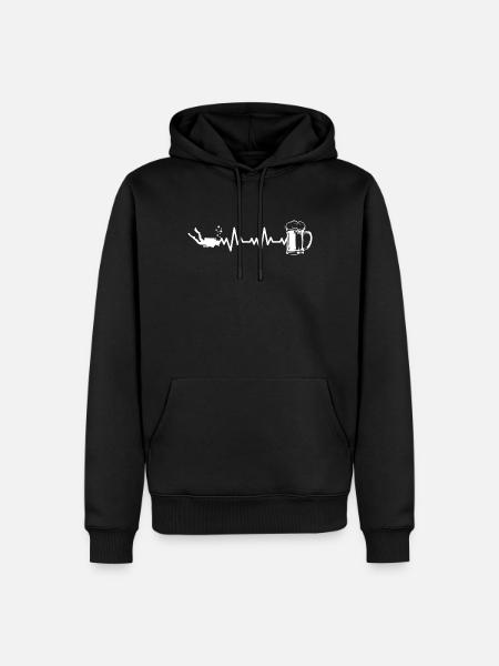 Scuba Plongée Plongée Plongée Plongée - Sweat à capuche Premium bio Homme - noir