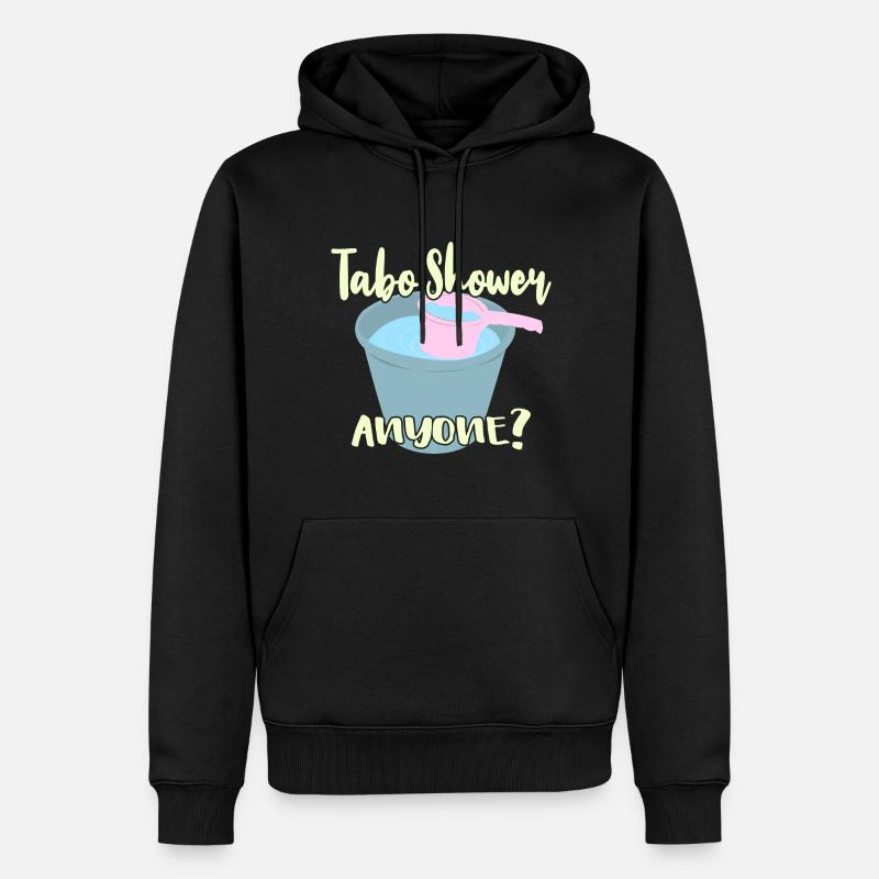 Tabo Shower Anyone? - Männer Premium Bio Hoodie - Schwarz