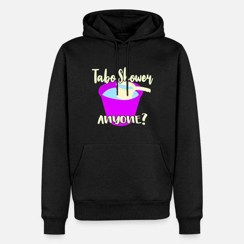 Tabo Shower Anyone? - Männer Premium Bio Hoodie - Schwarz