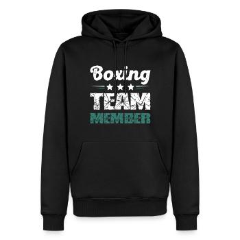 Boxing Team - Männer Premium Bio Hoodie - Schwarz - Vorne - Nico (187cm)