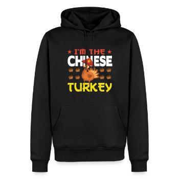 Je suis la Turquie chinoise - Sweat à capuche Premium bio Homme - noir - Devant - Nico (187cm)