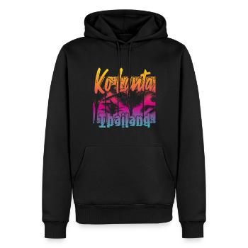 Ko Lanta Thaïlande - Sweat à capuche Premium bio Homme - noir - Devant - Nico (187cm)