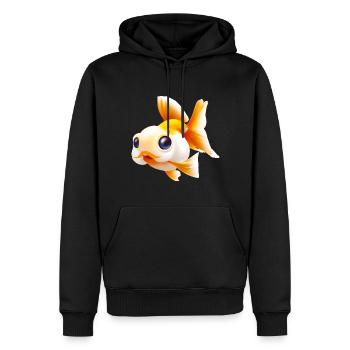 Goldfisch - Männer Premium Bio Hoodie - Schwarz - Vorne - Nico (187cm)