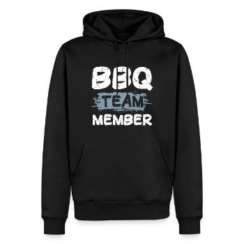 Bbq Team - Männer Premium Bio Hoodie - Schwarz - Vorne - Nico (187cm)