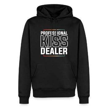 Professional Kisser - Männer Premium Bio Hoodie - Schwarz - Vorne - Nico (187cm)