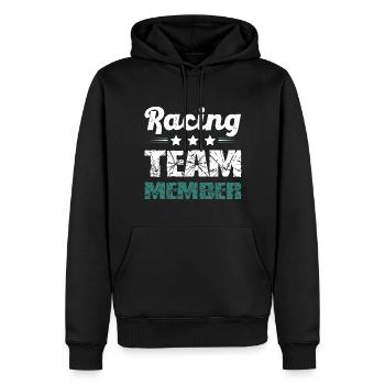 Racing Team - Männer Premium Bio Hoodie - Schwarz - Vorne - Nico (187cm)