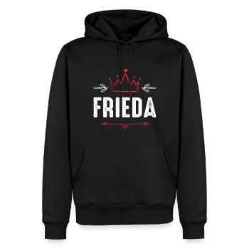 Frieda - Sweat à capuche Premium bio Homme - noir - Devant - Nico (187cm)