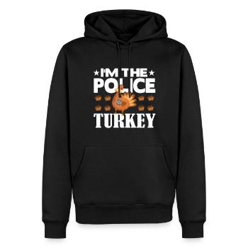 Je suis la police turque - Sweat à capuche Premium bio Homme - noir - Devant - Nico (187cm)