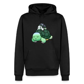 You don't wake sleeping turtles - Men’s Premium Organic Hoodie - black - Front - Nico (187cm)