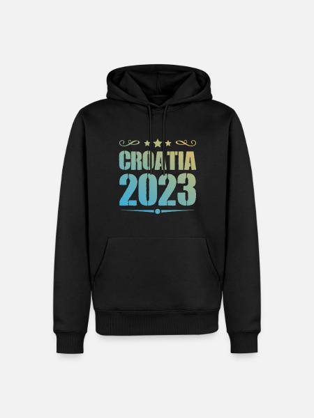 Croatia 2023 - Men’s Premium Organic Hoodie - black