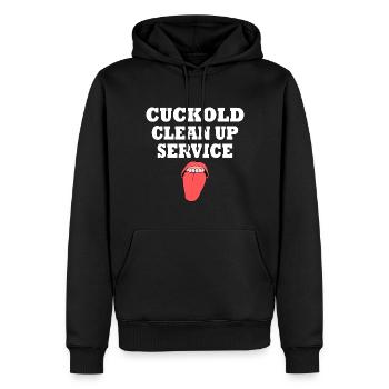 Cuckold clean up service - Männer Premium Bio Hoodie - Schwarz - Vorne - Nico (187cm)